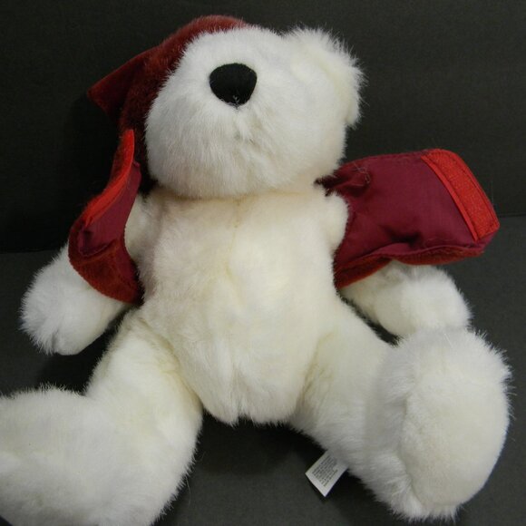 Greetings fr VT Virginia Tech Teddy Bear The Mascot Factory Vest Christmas Vtg - Picture 4 of 5